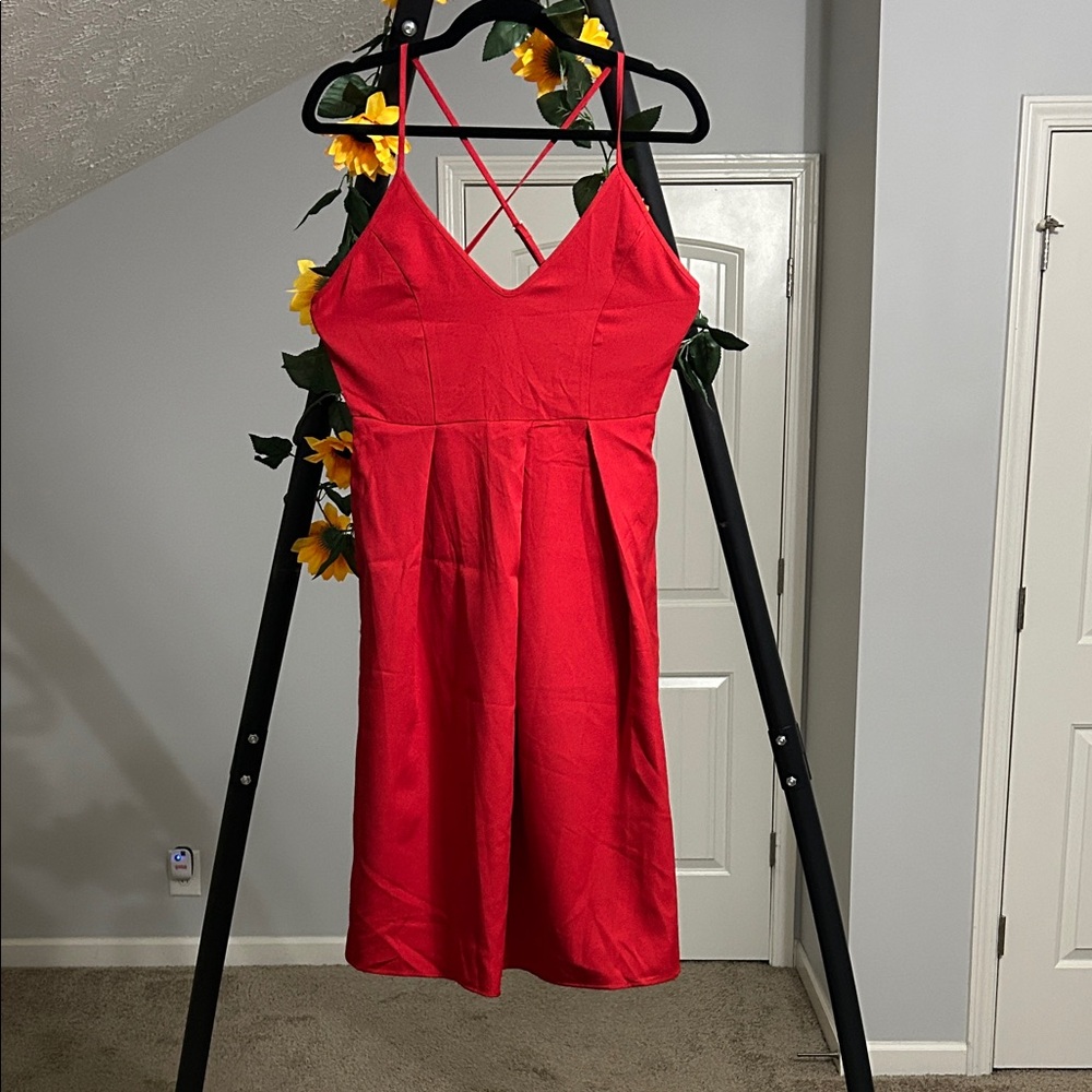 Elegant Red Mini Dress